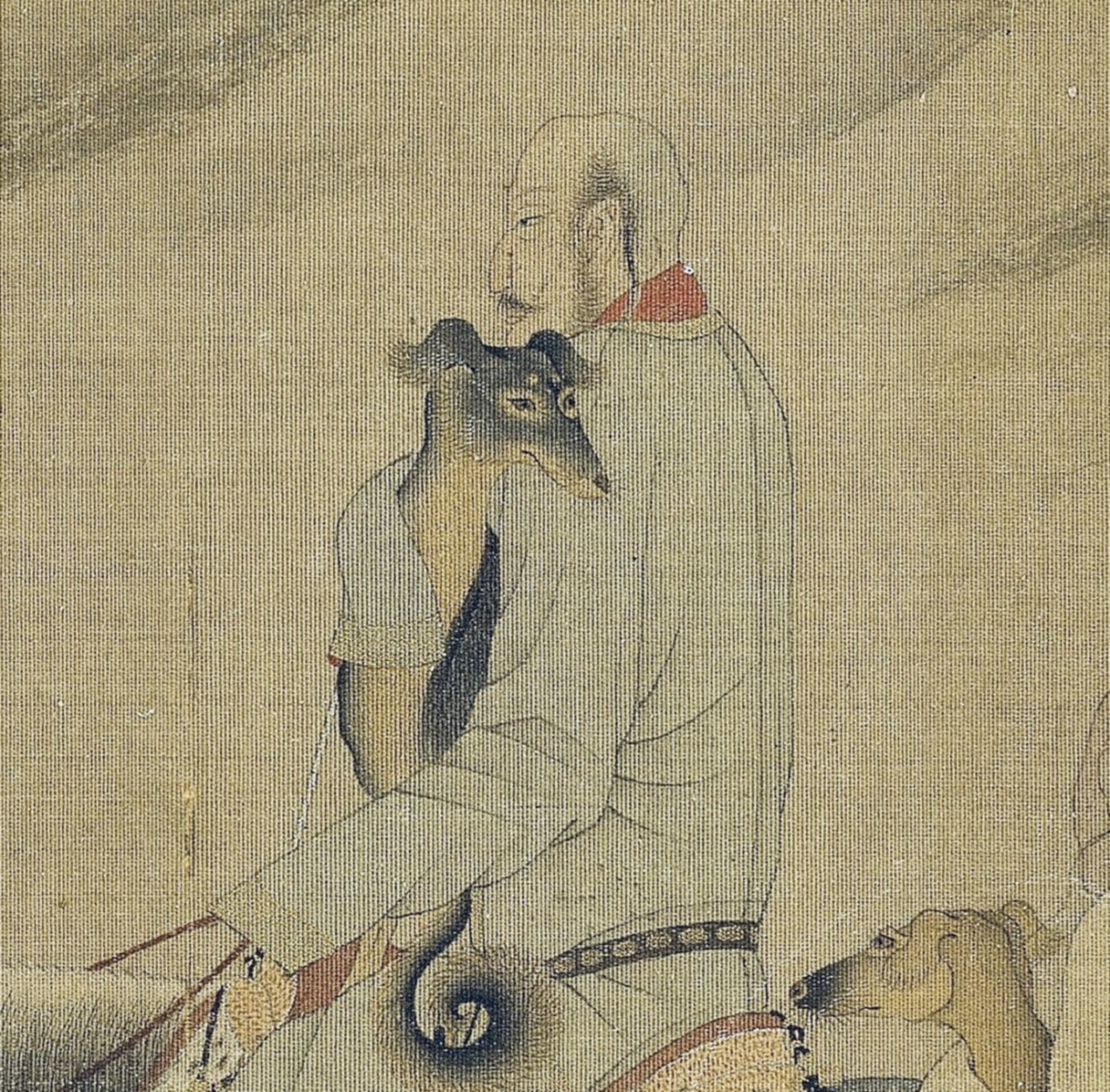 Détail de la peinture sur soie Retour de chasse (回獵圖) peint par Hu Gui (胡瓌), Xe siècle.